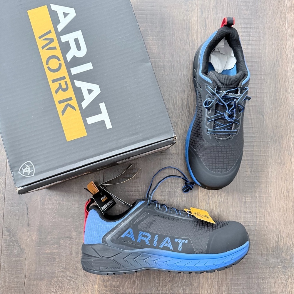NWT ARIAT Work Outpace Day One Comp Toe | Black/Baltic Blue | 8D - Picture 6 of 8